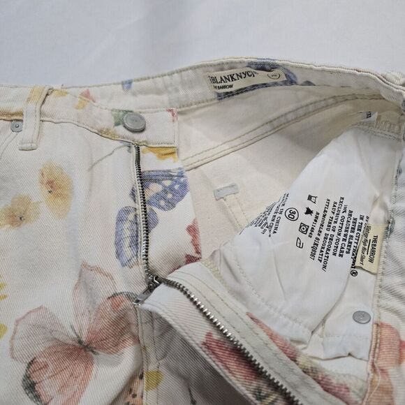 Blank NYC Botanical The Barrow Cut Off Shorts Womens 30 Boho Festival Nature - Picture 12 of 13